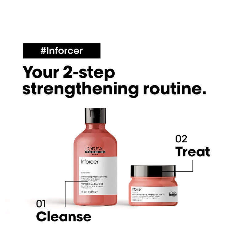 Loreal Professionnel Inforcer Strengthening Shampoo & Hair Mask - Image 3