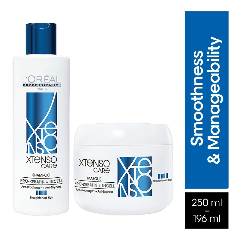 Loreal Professionnel Paris Xtenso Care Shampoo & Mask For Straightened Hair - Image 9