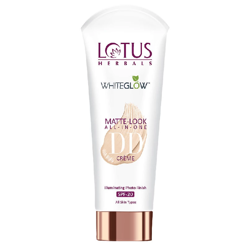 Lotus Herbals Whiteglow Matte Look All In One Dd Cream SPF 20 - Pink Beige Lotus Herbals Whiteglow Matte Look All In One Dd Cream SPF 20 - Pink Beige-Pack Size-50 g