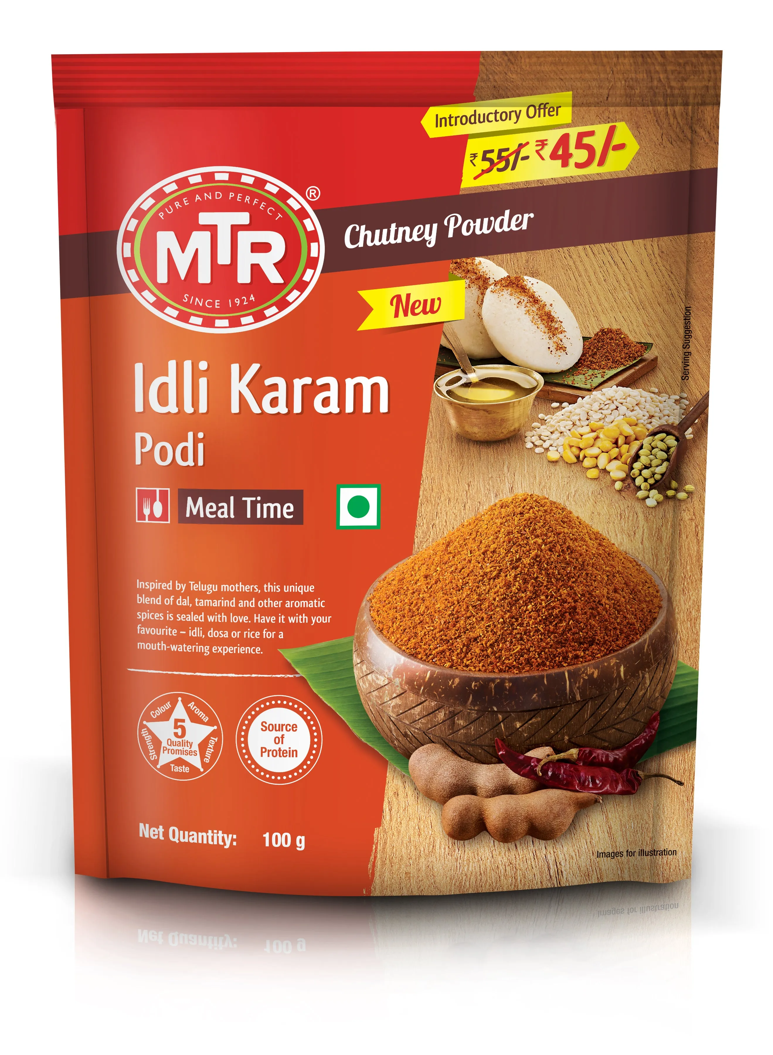 MTR Idli Karam Podi MTR Idli Karam Podi-Pack Size-100 g