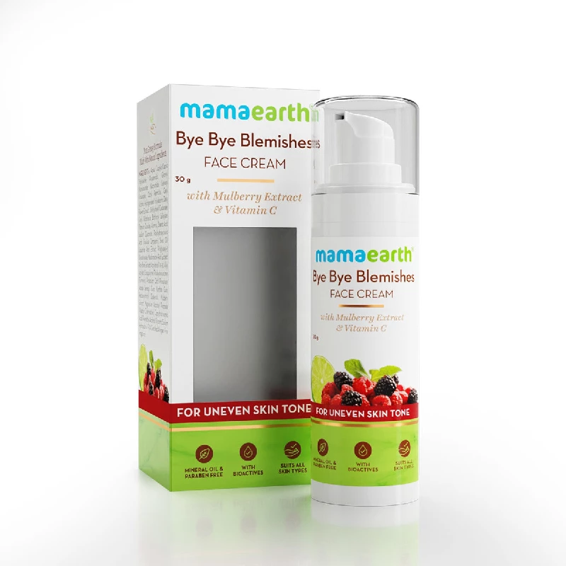 Mamaearth Bye Bye Blemishes Face Cream With Mulberry Extract & Vitamin C Mamaearth Bye Bye Blemishes Face Cream With Mulberry Extract & Vitamin C-Pack Size-30 g