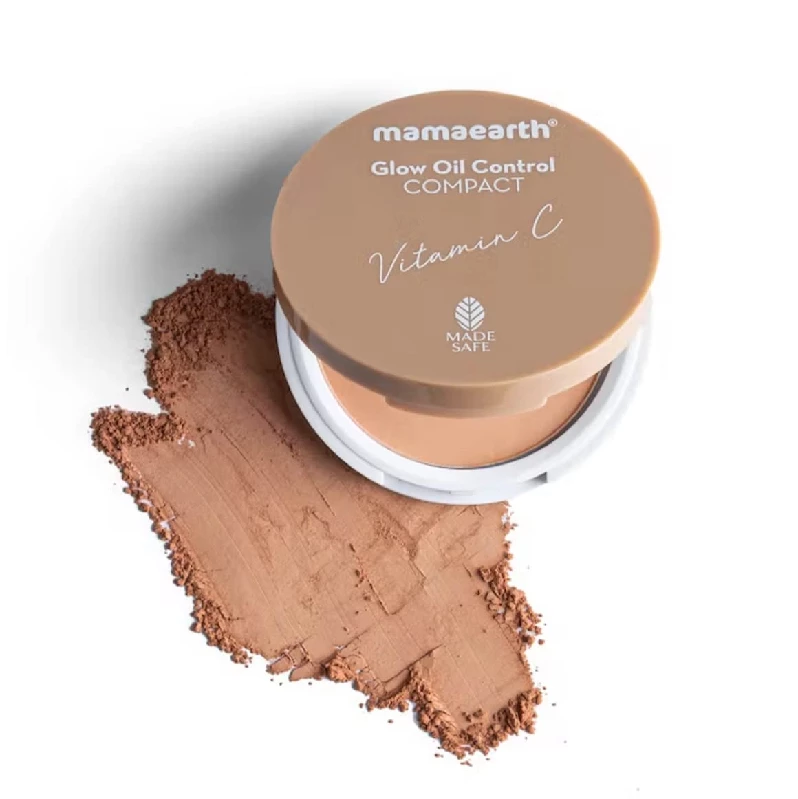 Mamaearth Glow Oil Control Matte Compact SPF 30 Mamaearth Glow Oil Control Matte Compact SPF 30-Pack Size-9 g