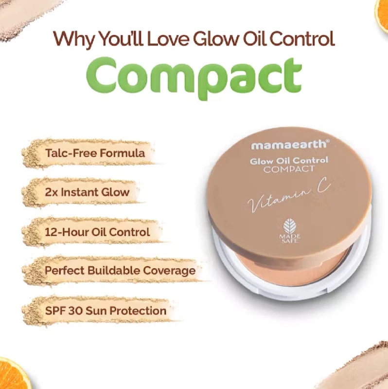 Mamaearth Glow Oil Control Matte Compact SPF 30 - Image 4