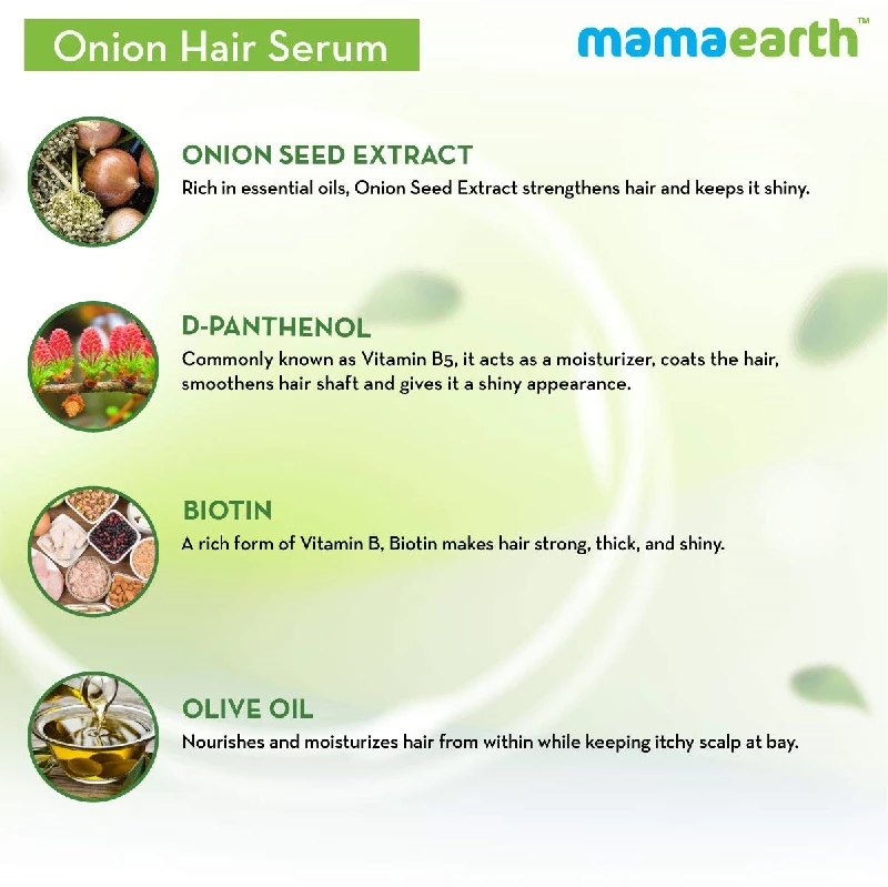Mamaearth Onion Hair Serum For Silky & Smooth Hair - Image 4
