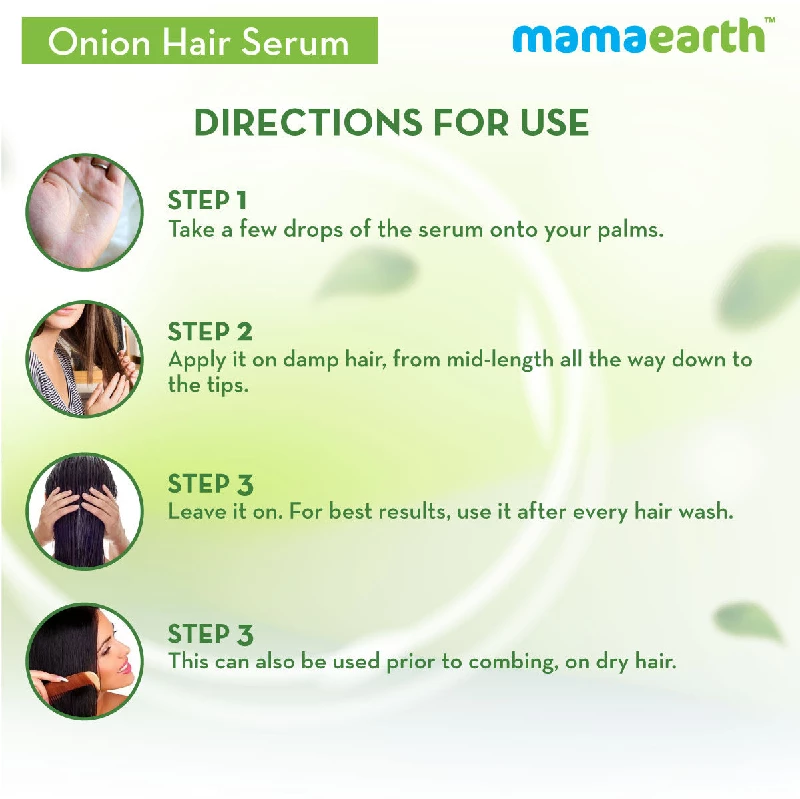 Mamaearth Onion Hair Serum with Onion & Biotin for Strong Frizz -Free Hair - Image 7