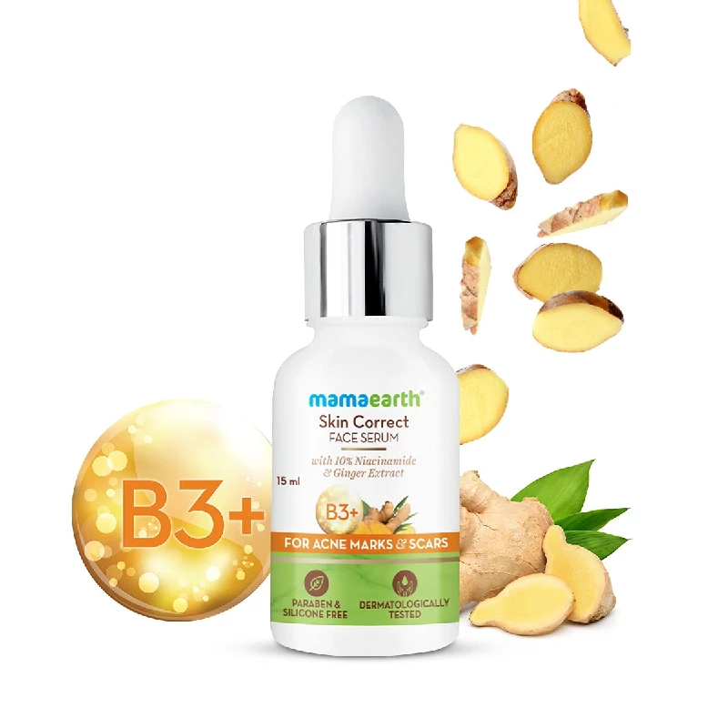 Mamaearth Skin Correct Face Serum With Niacinamide & Ginger Extract For Acne Marks & Scars - Image 2