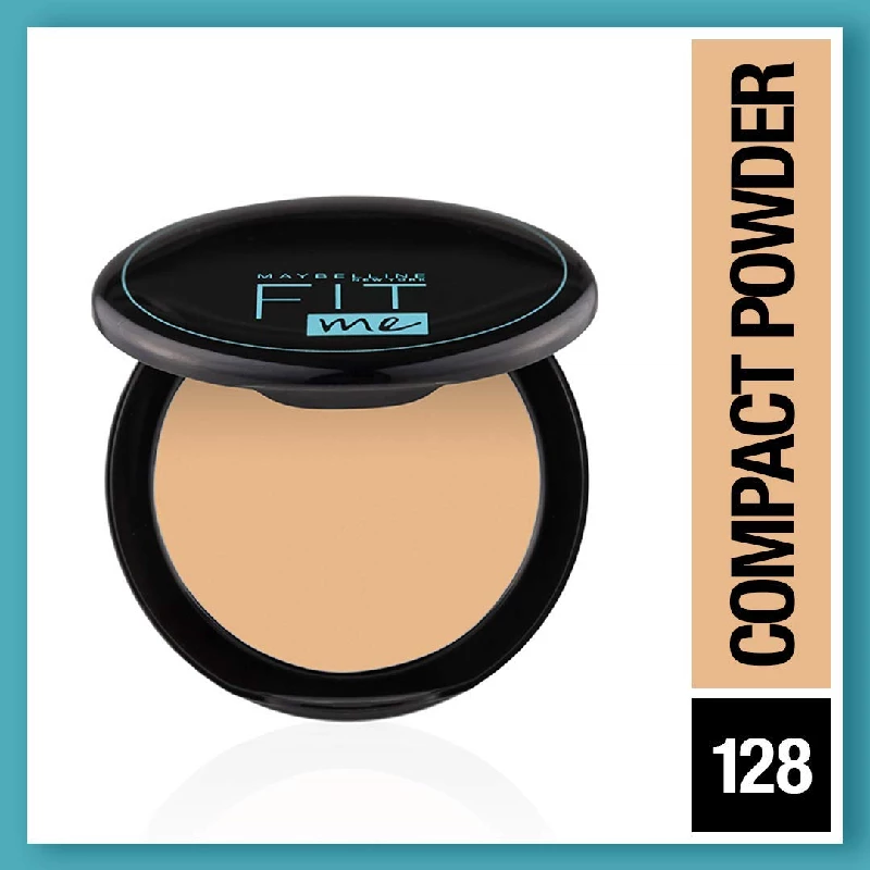 Maybelline New York Fit Me Matte + Poreless Compact Powder - 128 Warm Nude - Image 2