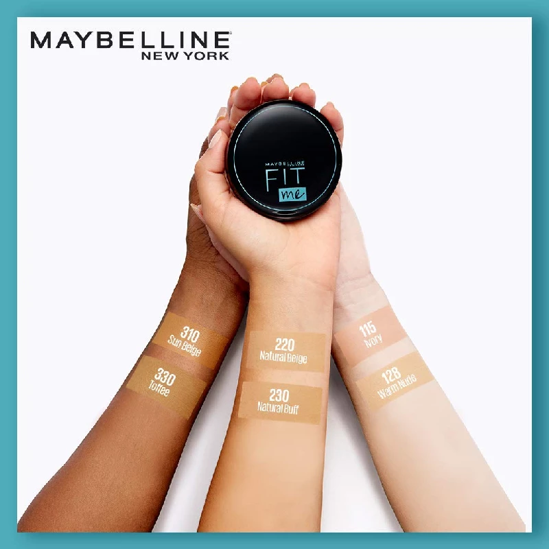 Maybelline New York Fit Me Matte + Poreless Compact Powder - 128 Warm Nude - Image 5
