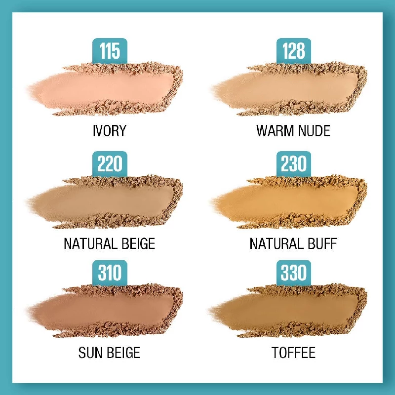 Maybelline New York Fit Me Matte + Poreless Compact Powder - 128 Warm Nude - Image 6