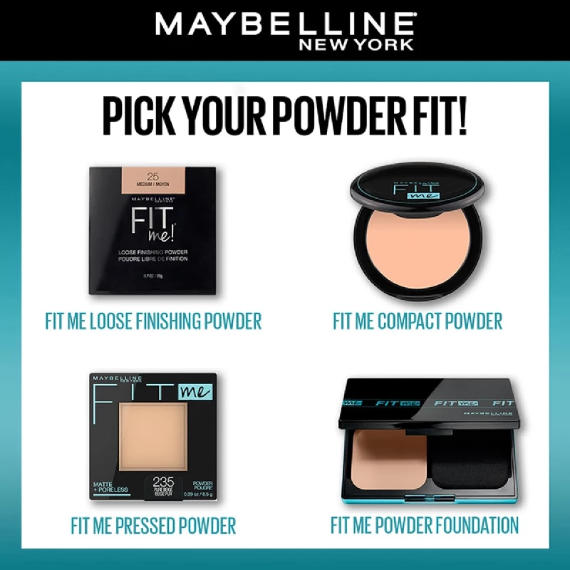 Maybelline New York Fit Me Matte + Poreless Compact Powder - 128 Warm Nude - Image 8