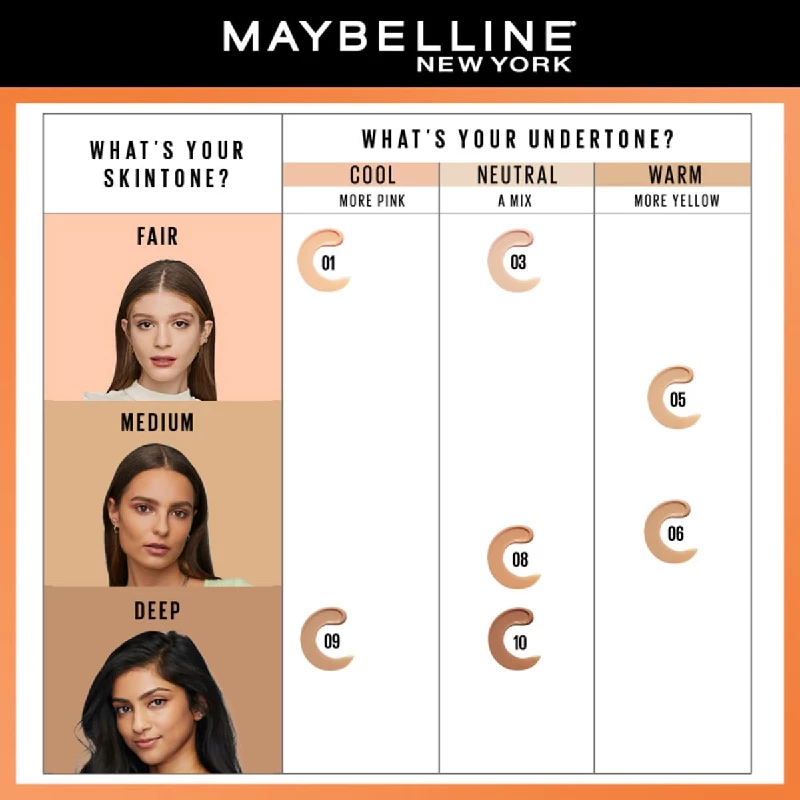 Maybelline New York Liquid Foundation For Lightweight Skin Tint With Spf 50 & Vitamin C (Shade 03) - Image 6