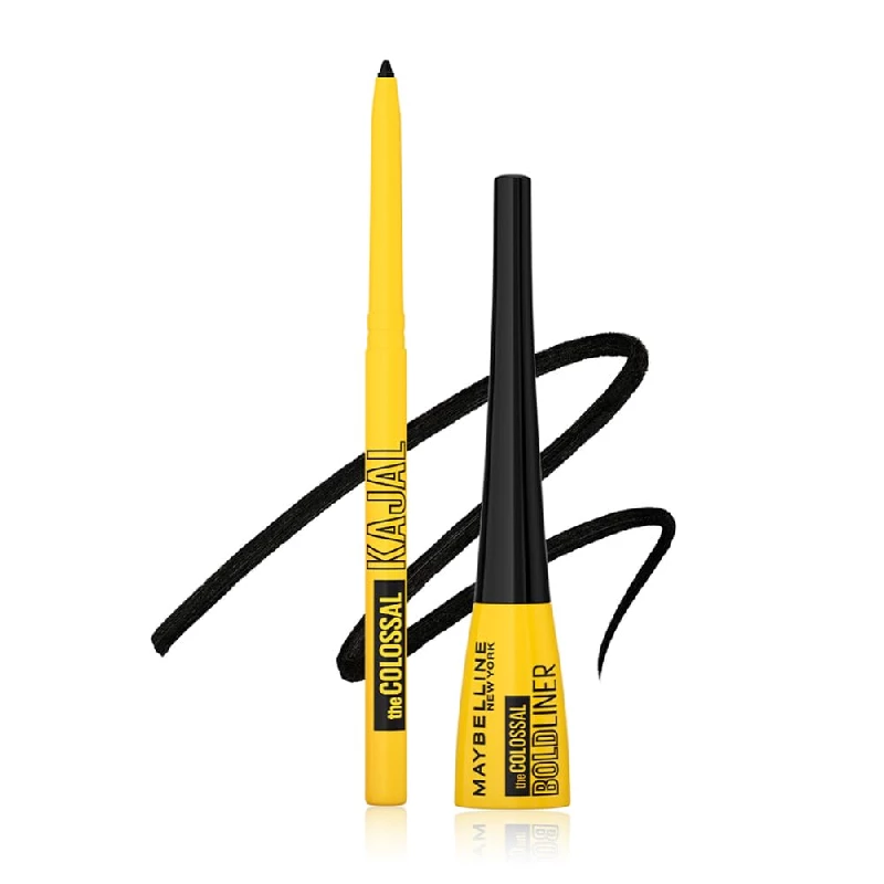 Maybelline New York Pencil Eyeliner & Kajal Maybelline New York Pencil Eyeliner & Kajal-Pack Size-Combo of 2