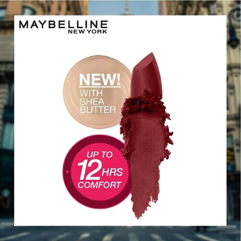 Maybelline New York ntense Colour 696 Burgundy Blush Lipstick - Image 3