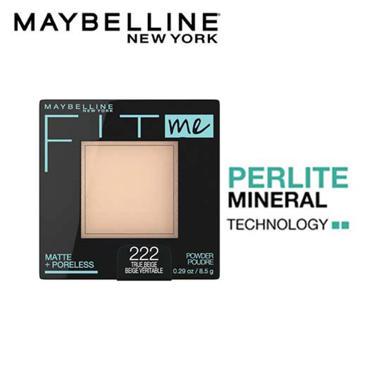 Maybelline New York Fit Me Pressed Powder Compact - 222 True Beige - Image 2
