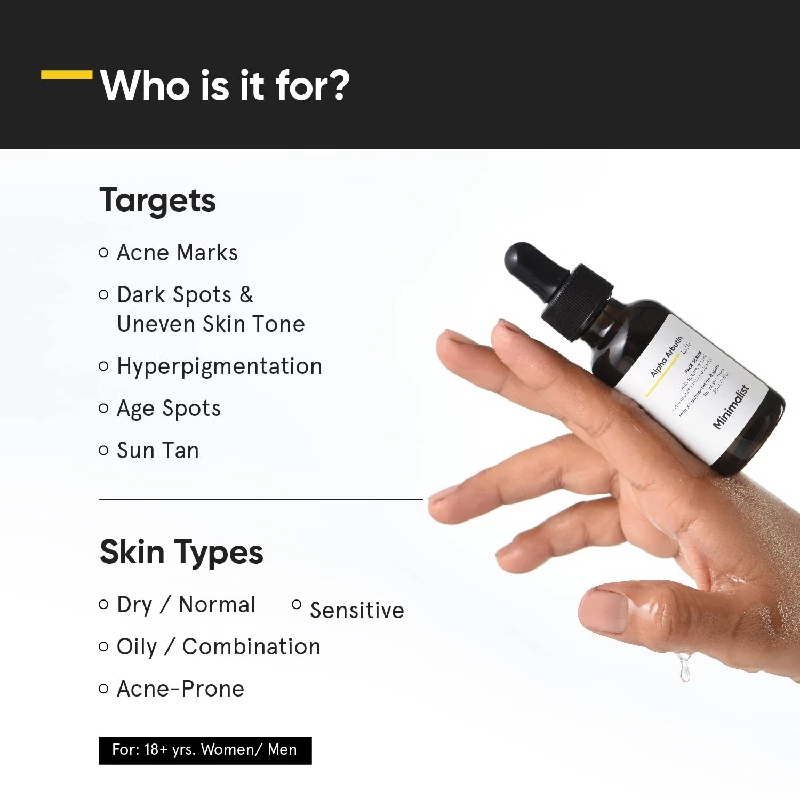 Minimalist 2% Alpha Arbutin Serum for Pigmentation & Dark Spots Removal - Image 3