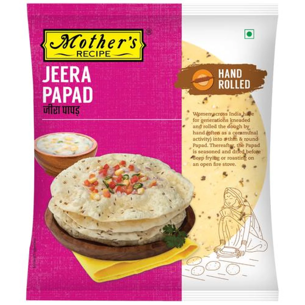 Mother's Recipe Jeera Papad - Hand-Rolled - Image 1