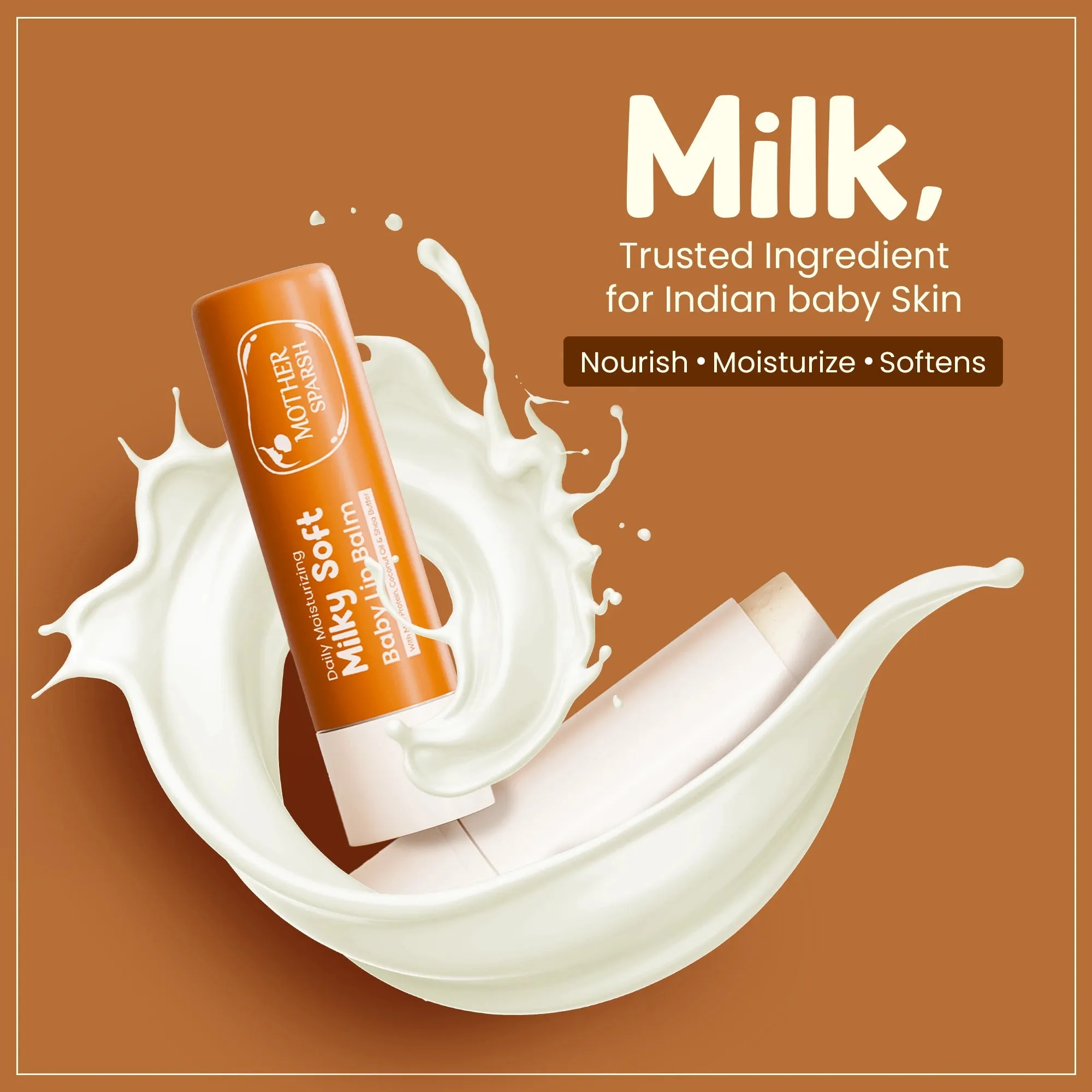 Mother Sparsh Daily Moisturizing Milky Soft Baby Lip Balm - Image 3