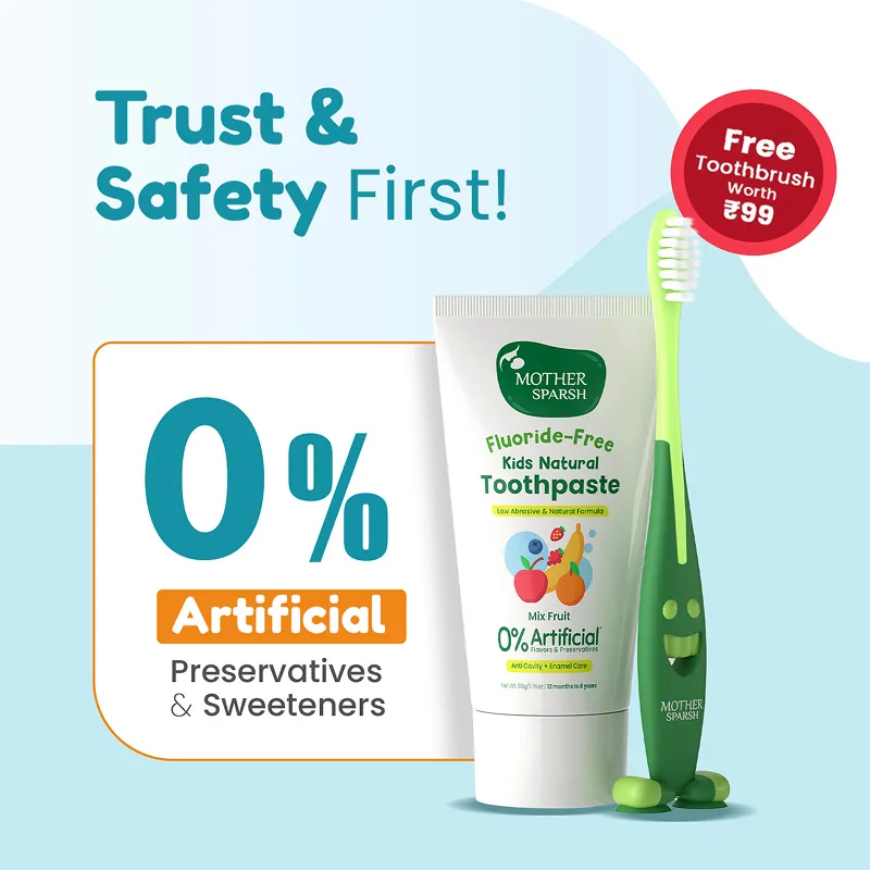 Mother Sparsh Kids Natural Mix Fruit Toothpaste - Image 2