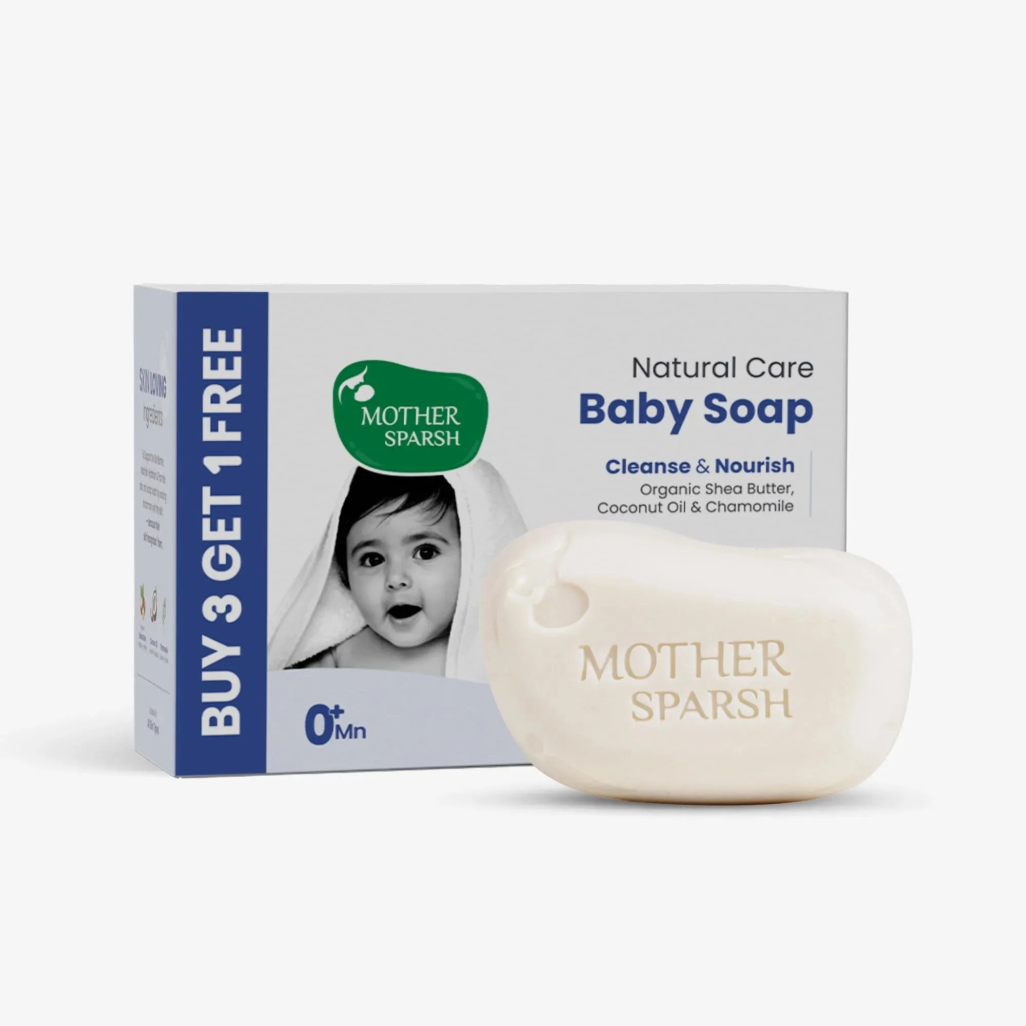 Mother Sparsh Natural Care Baby Soap Mother Sparsh Natural Care Baby Soap-Pack Size-75 g