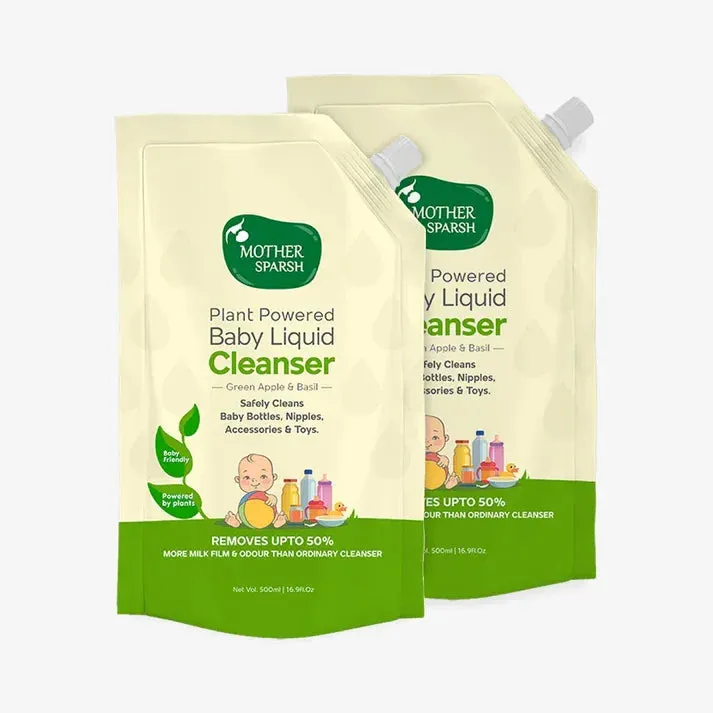 Mother Sparsh Plant Powered Baby Liquid Cleanser Refill Pack Mother Sparsh Plant Powered Baby Liquid Cleanser Refill Pack-Pack Size-Pack of 2