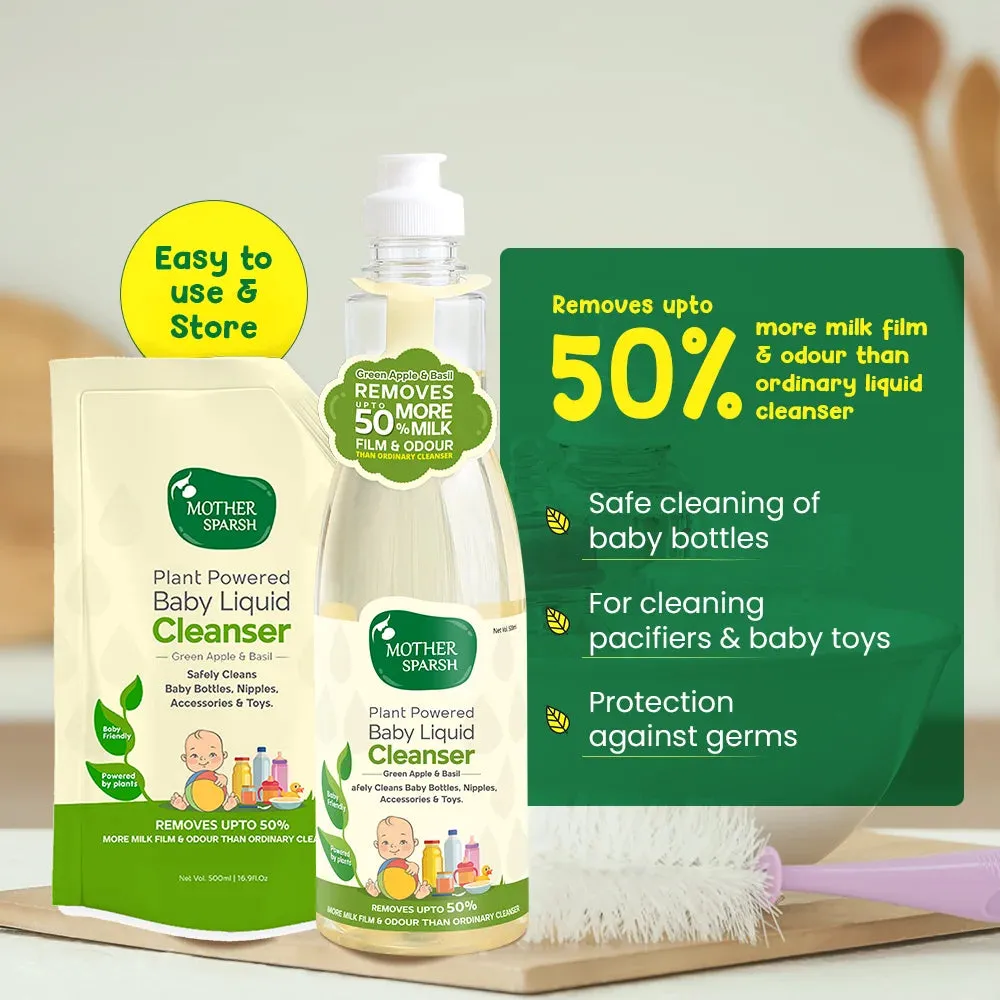 Mother Sparsh Plant Powered Baby Liquid Cleanser Refill Pack - Image 5