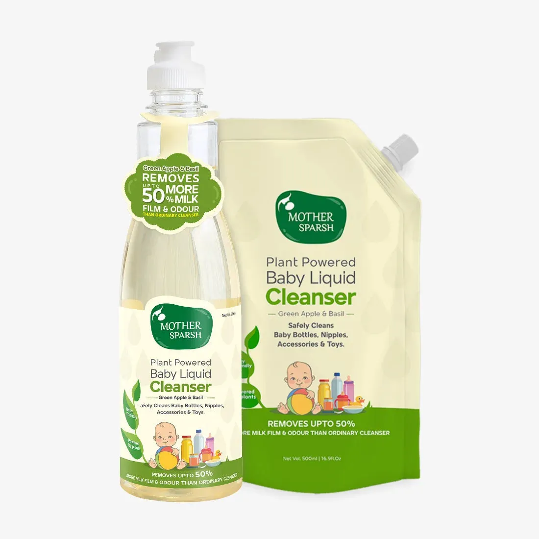 Mother Sparsh Plant Powered Baby Liquid Cleanser Refill Pack - Image 8