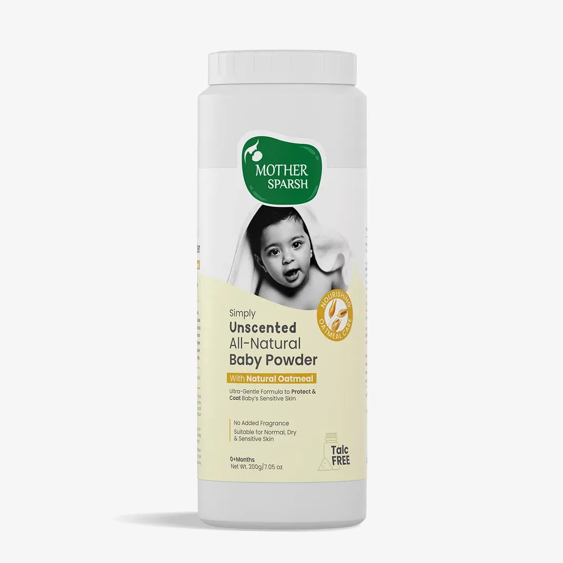 Mother Sparsh Simply Unscented All-Natural Baby Powder Mother Sparsh Simply Unscented All-Natural Baby Powder-Pack Size-200 ml
