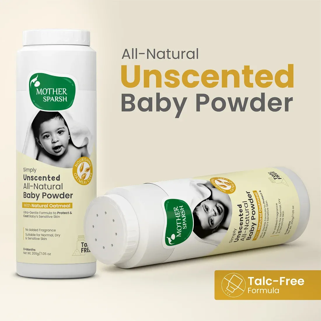 Mother Sparsh Simply Unscented All-Natural Baby Powder - Image 2