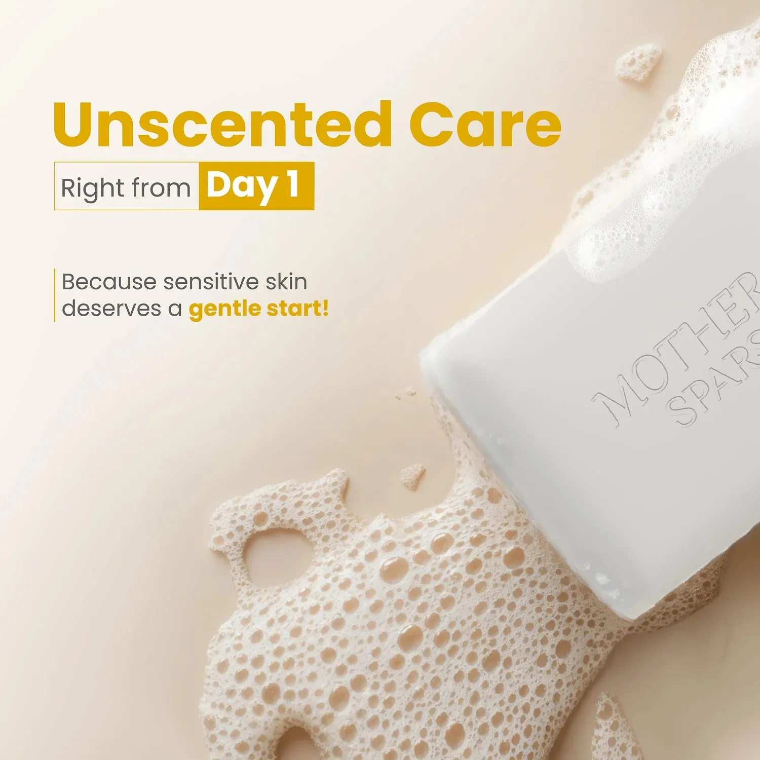 Mother Sparsh Simply Unscented Baby Bathing Bar - Unscented Soap - Image 2