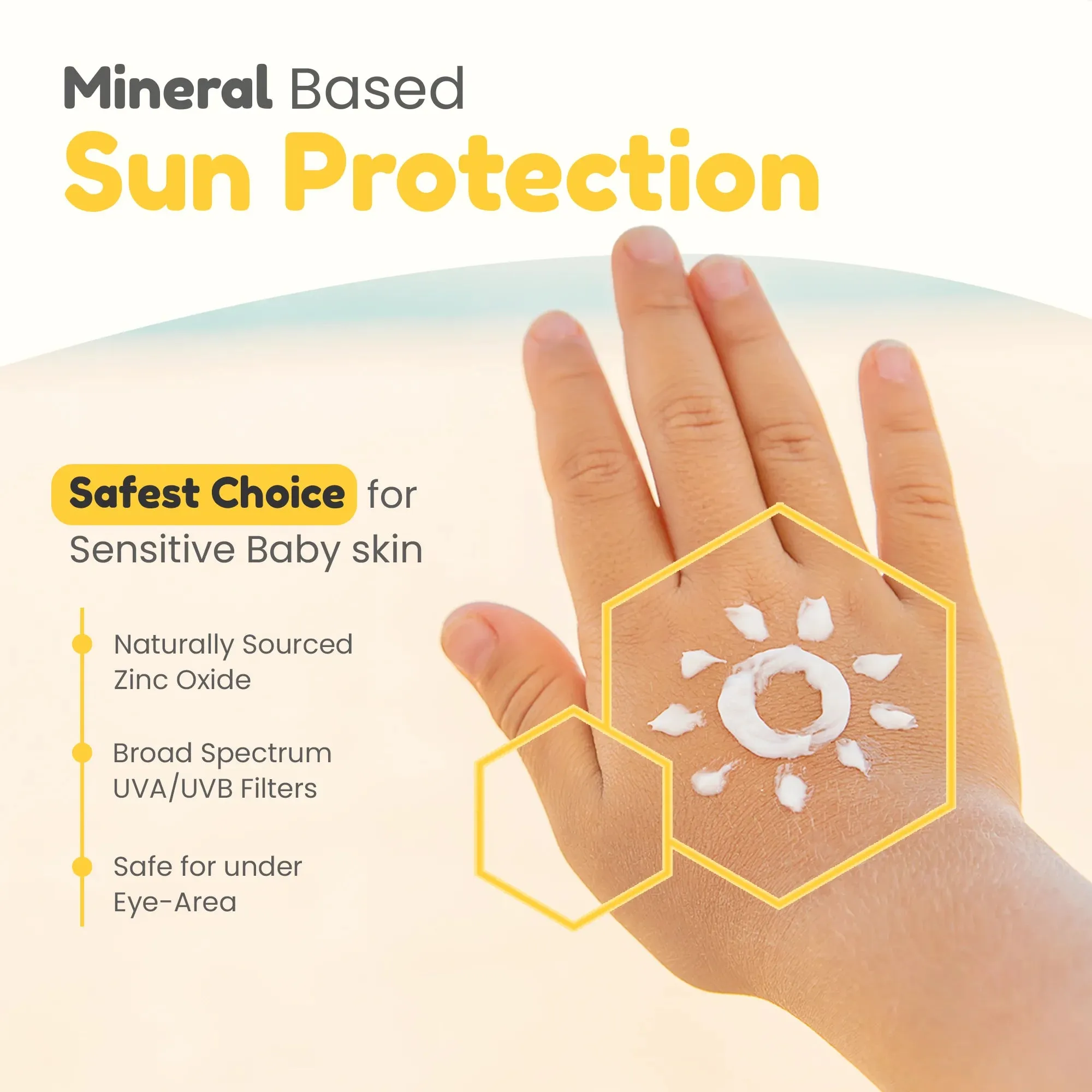 Mother Sparsh Simply Unscented Mineral Baby Sunscreen SPF 50 - Safe Sun Protection - Image 3