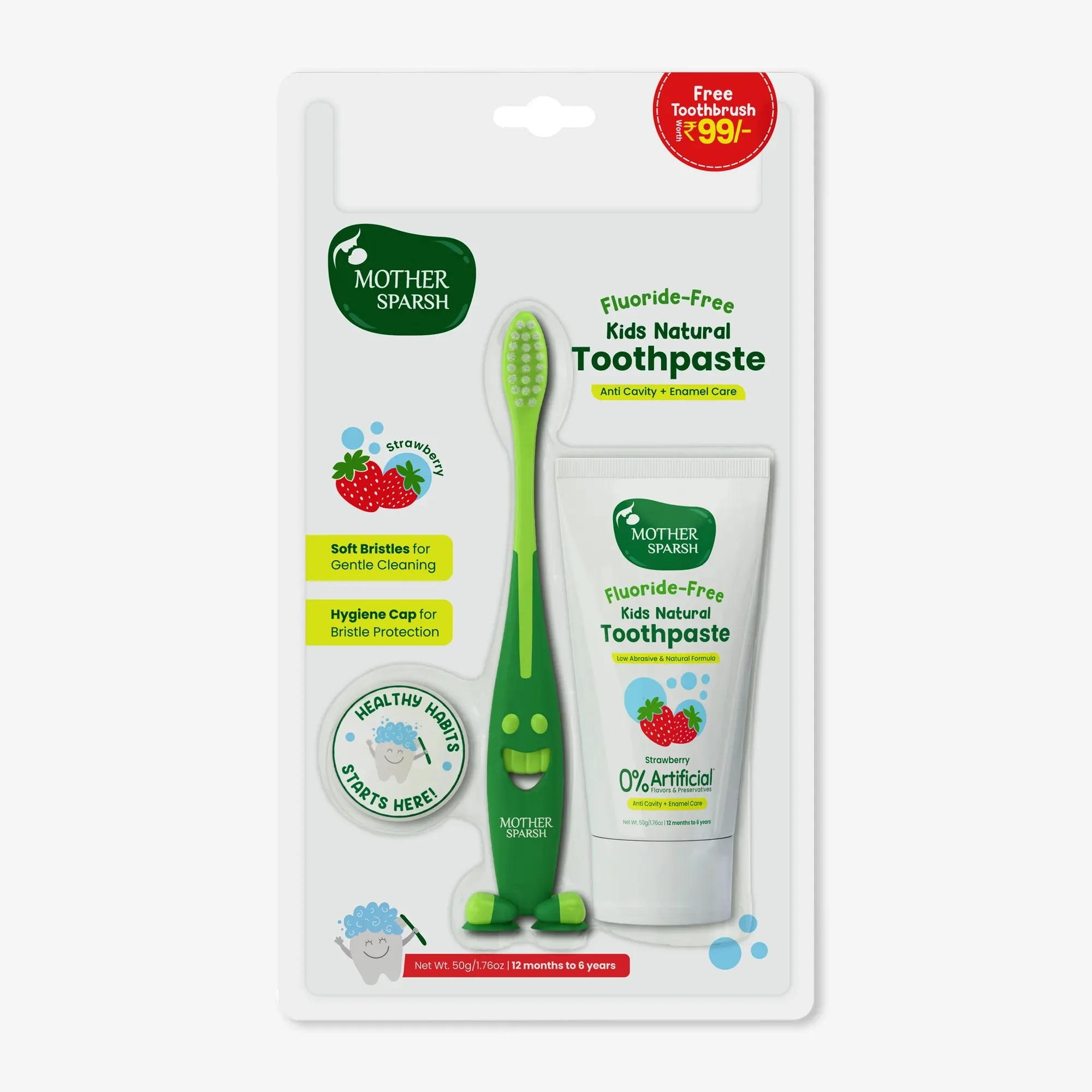 Mother Sparsh Strawberry Kids Natural Toothpaste