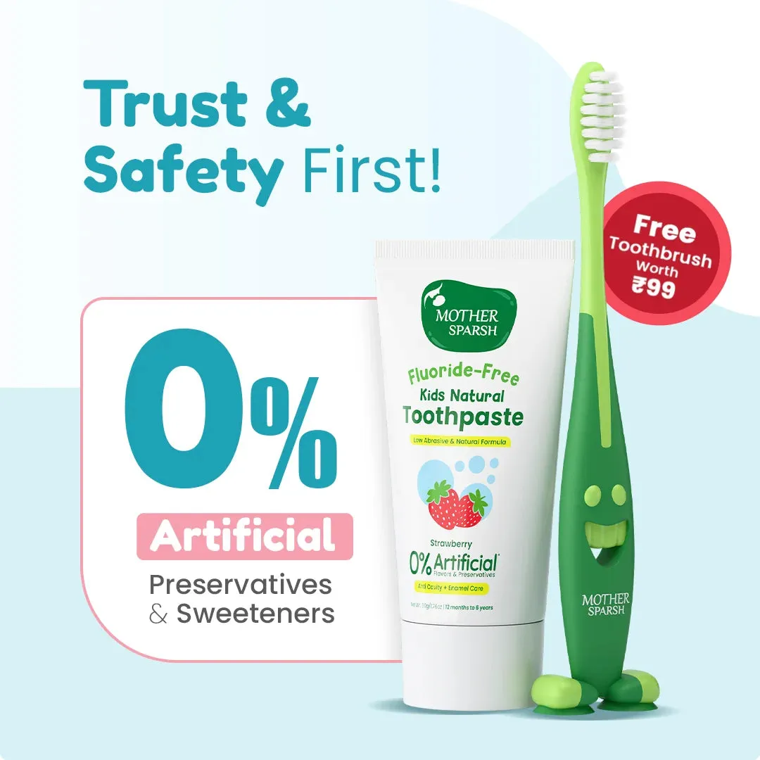 Mother Sparsh Strawberry Kids Natural Toothpaste - Image 2