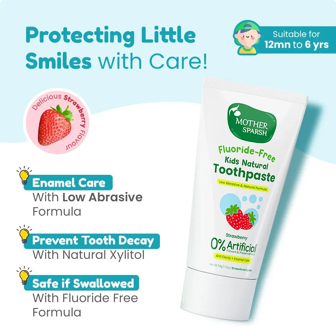 Mother Sparsh Strawberry Kids Natural Toothpaste - Image 3
