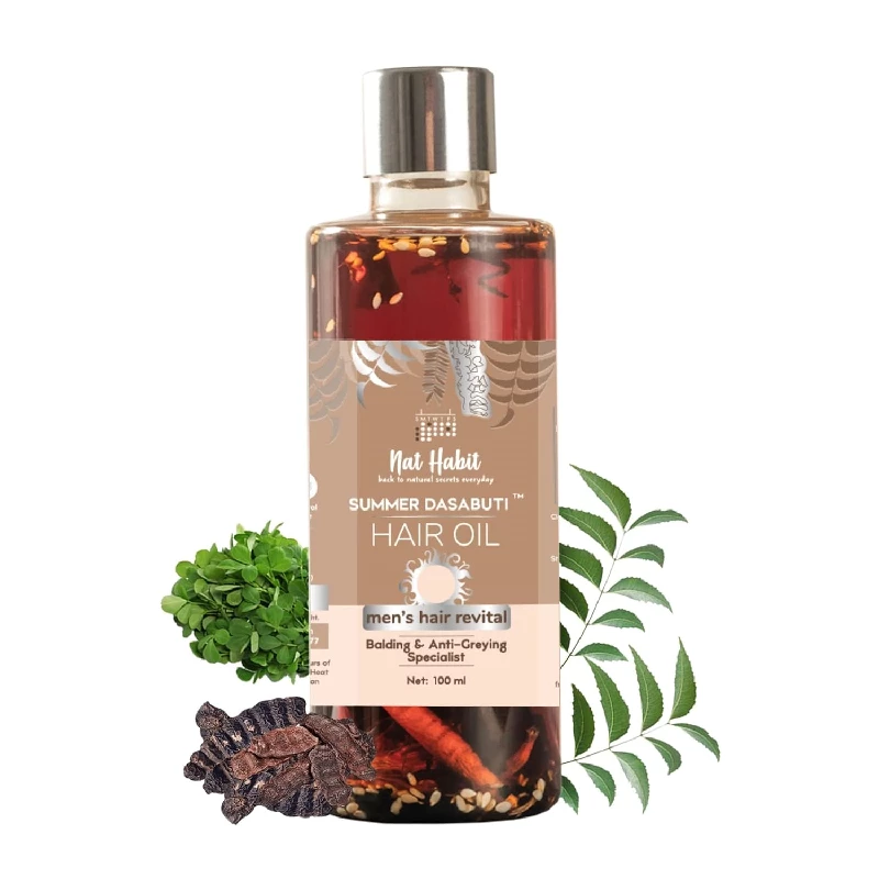 Nat Habit Back To Natural Secrets Everyday Mens Revital Summer Dasabuti Hair Oil for Hairfall
