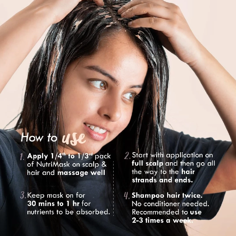 Nat Habit Five Oil Hibiscus Nutri Hair Mask For Growth 40 g - Image 3