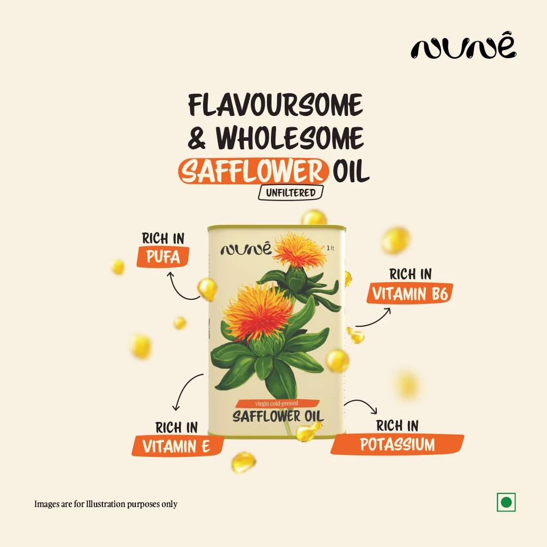 Nune Virgin Cold Pressed Safflower Cooking Oil - Image 3