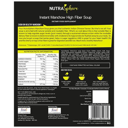 NutraSphere Manchow High Fiber Soup - Low Fat - Image 4