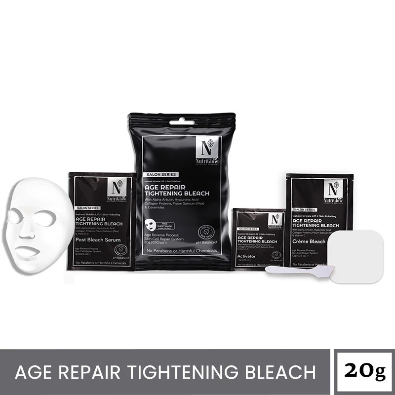 NutriGlow Advanced Organics Age Repair Tightening Bleach NutriGlow Advanced Organics Age Repair Tightening Bleach-Pack Size-20 g