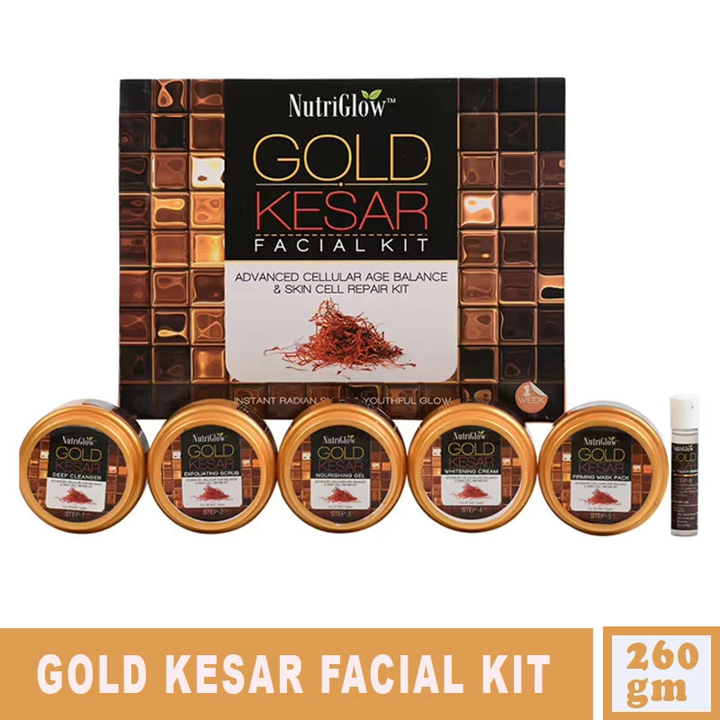 NutriGlow Gold Kesar Facial Kit For Instant Radiant Shine NutriGlow Gold Kesar Facial Kit For Instant Radiant Shine-Pack Size-260 g