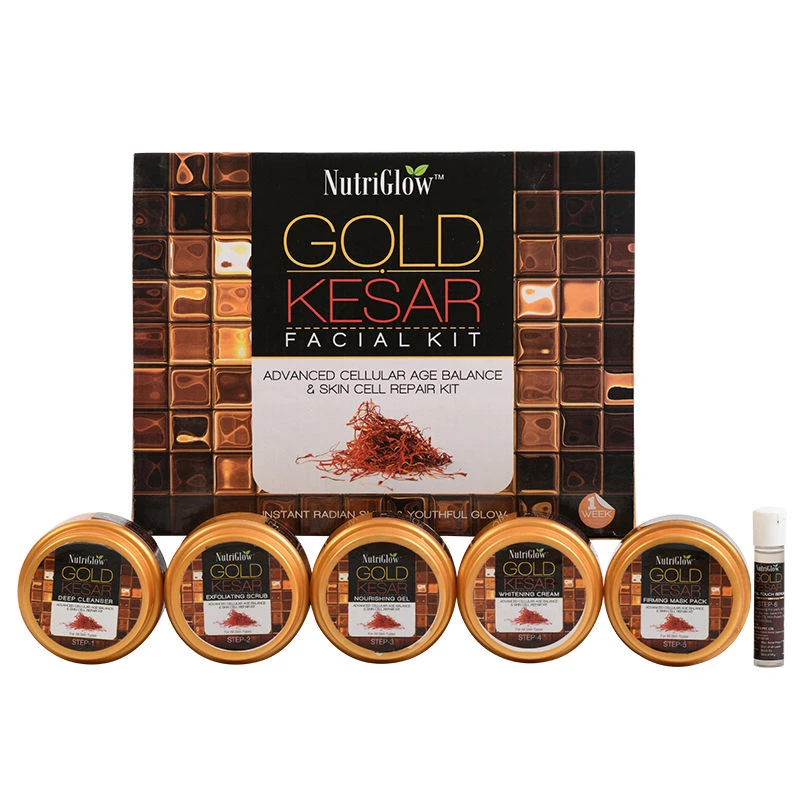 NutriGlow Gold Kesar Facial Kit For Instant Radiant Shine - Image 2