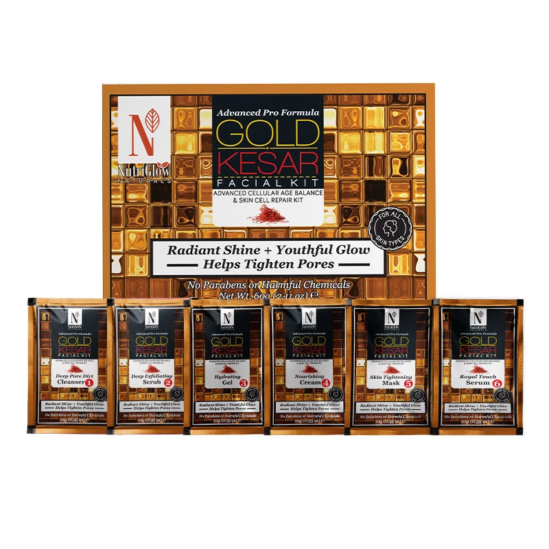 NutriGlow Naturals Advanced Pro Facial Kit - Gold Kesar + Diamond Radiance - Image 3