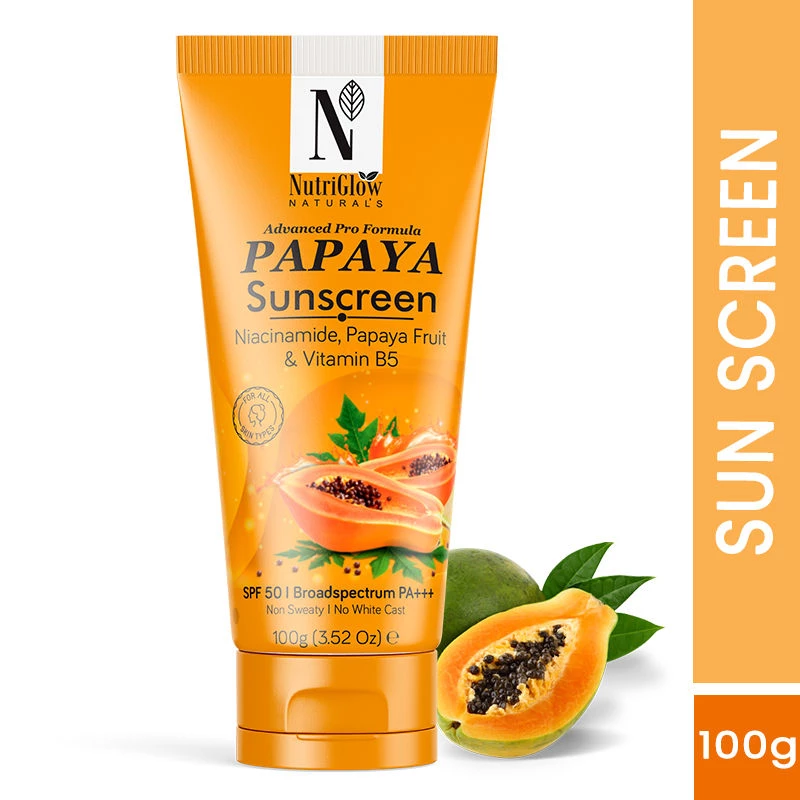 NutriGlow Naturals Advanced Pro Formula Papaya Sunscreen Spf 50 Pa+++