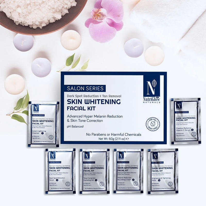 NutriGlow Naturals Advanced Pro Skin Whitening - Facial Kit + Face Wash - Image 4