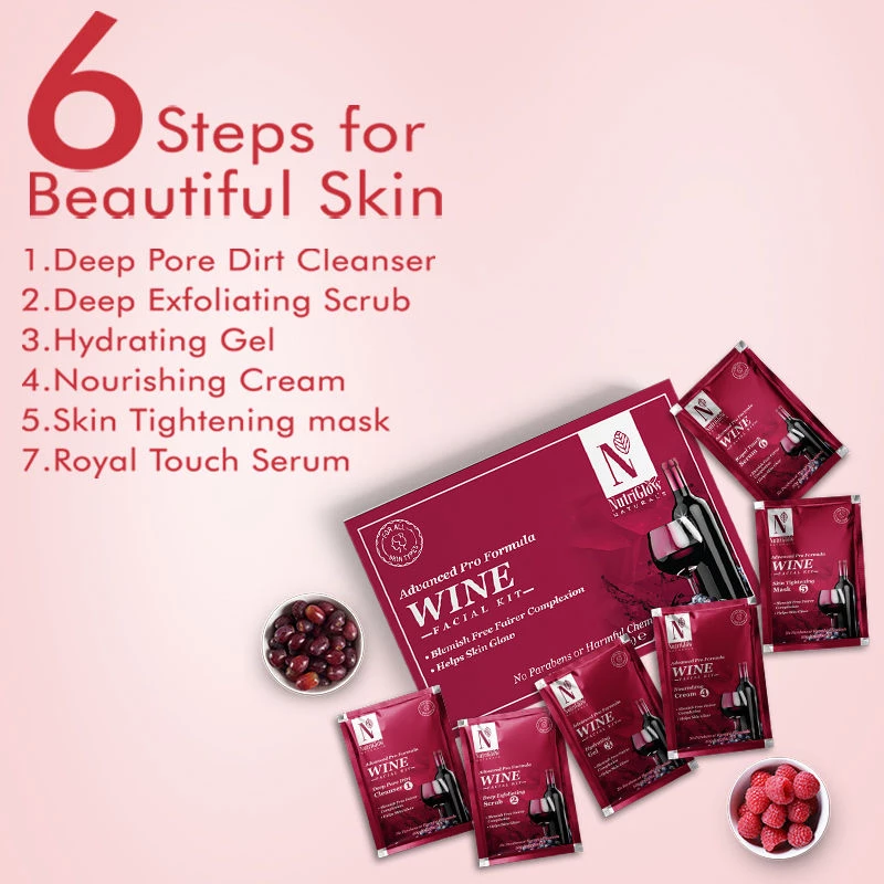 NutriGlow Naturals Advanced Pro Wine Facial Kit & Face Wash - Image 5
