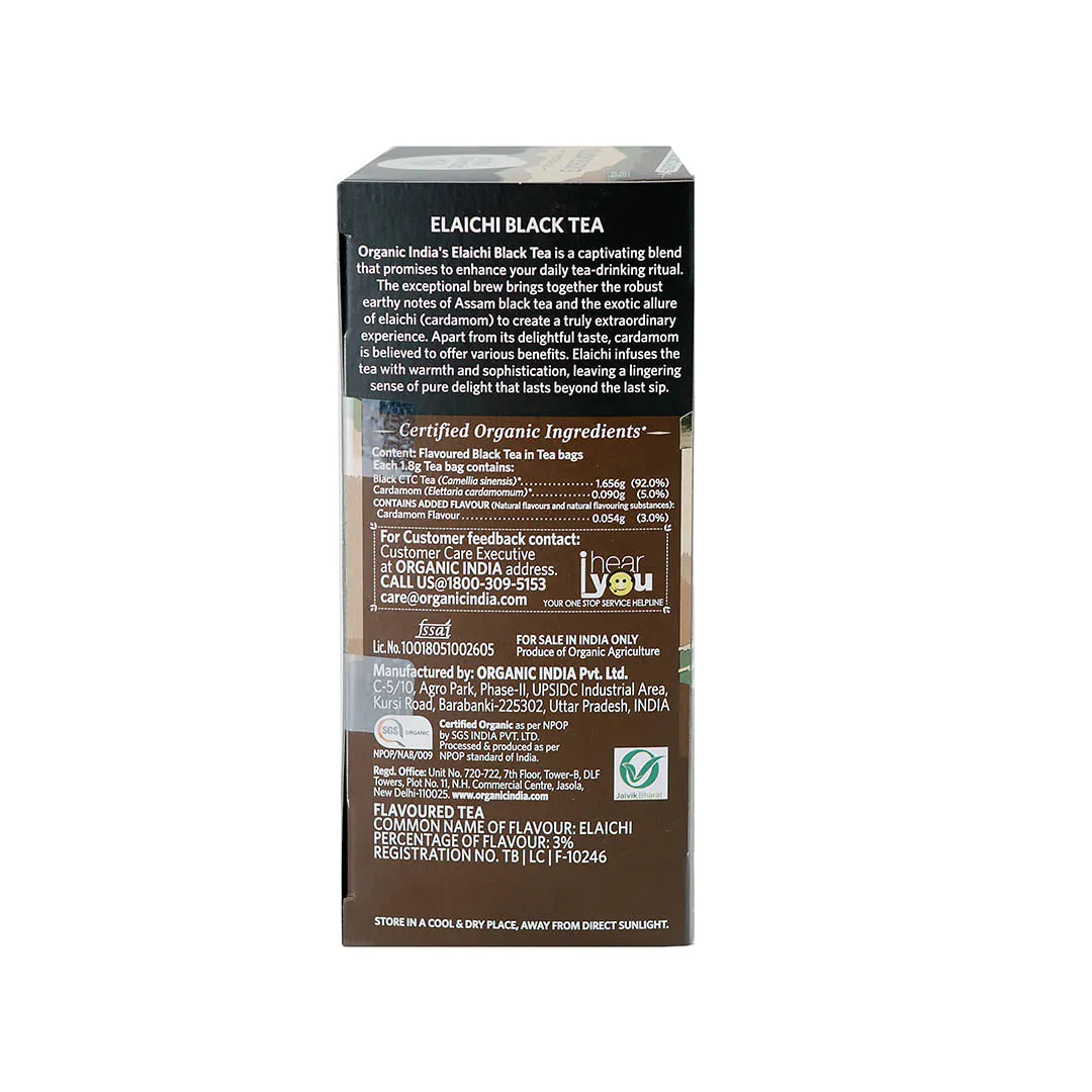 ORGANIC INDIA Elaichi Flavoured Black Tea - Image 3