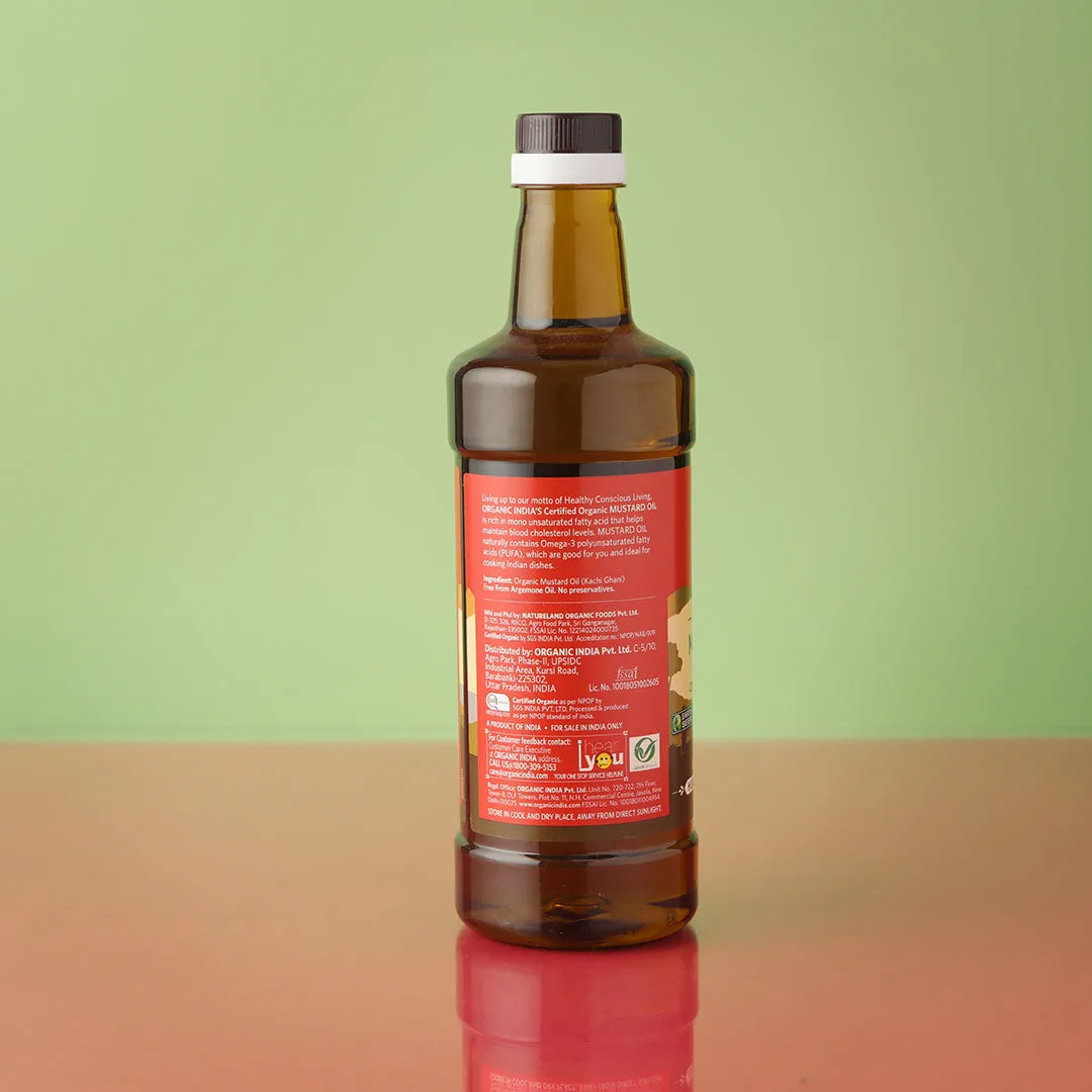 ORGANIC INDIA Kachi Ghani Mustard Oil - Image 2