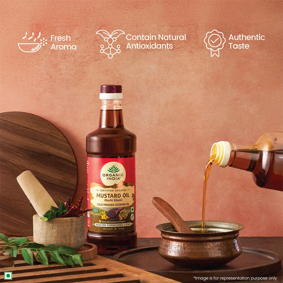ORGANIC INDIA Kachi Ghani Mustard Oil - Image 3