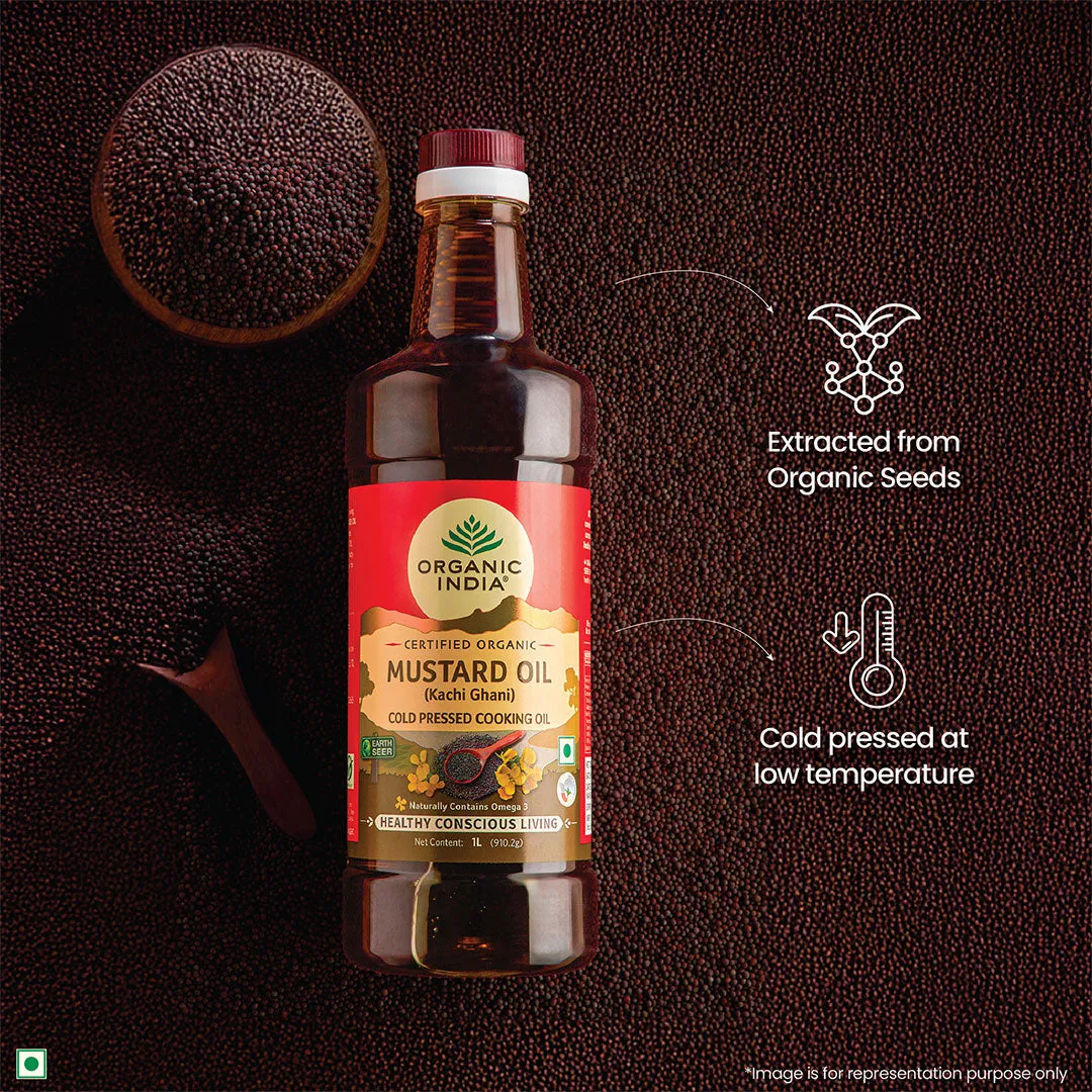 ORGANIC INDIA Kachi Ghani Mustard Oil - Image 4