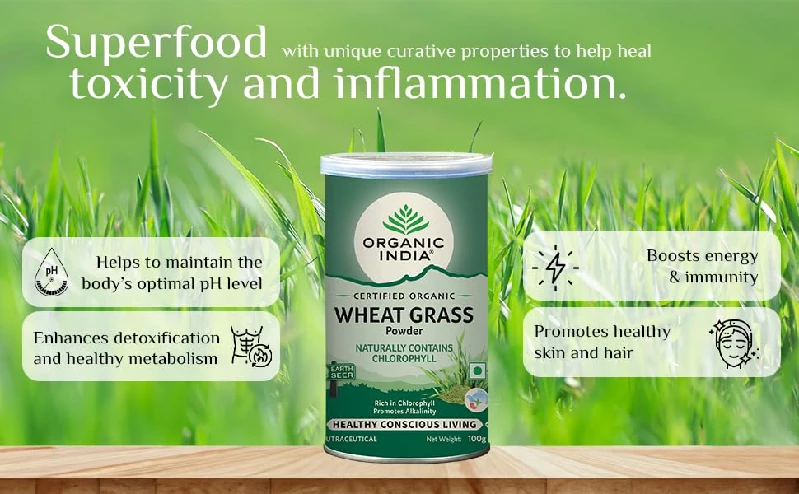 Organic India Wheat Grass Boost Stamina Powder - Image 4