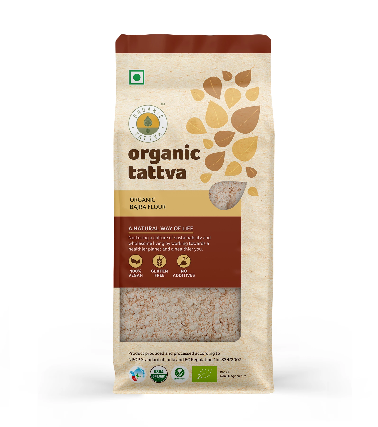 Organic Tattva Organic Bajra Flour Organic Tattva Organic Bajra Flour-Pack Size-500 g